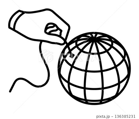 Linear isometric icon. Technical support engineer connects office to Internet. Simple vector isolated on white background Linear isometric icon. Technical support engineer connects office to Internet. Simple vector isolated on white background 136385231