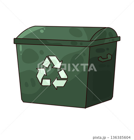 Illustration of trash container 136385604