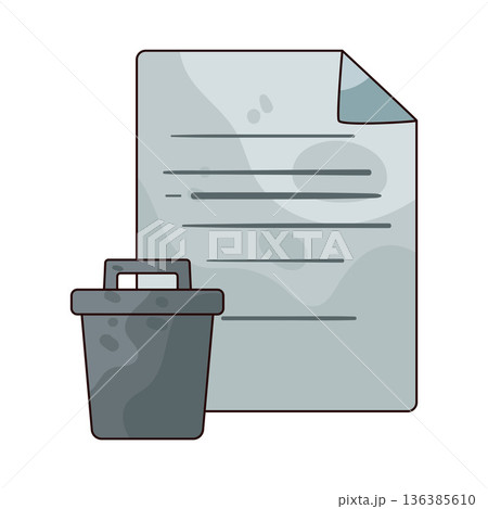 Illustration of trash file 136385610