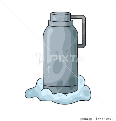 Illustration of thermal flask 136385651