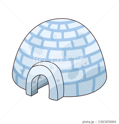 Illustration of igloo Illustration of igloo 136385664