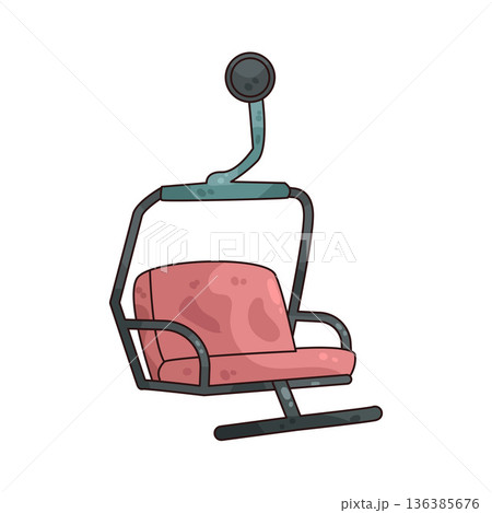 Illustration of ski lift Illustration of ski lift 136385676