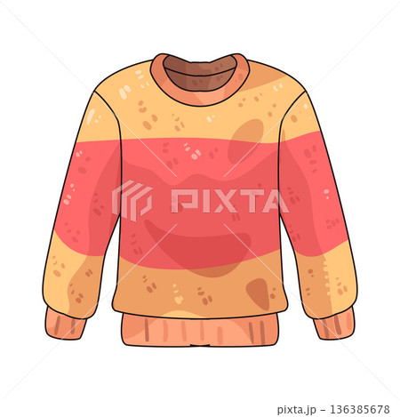 Illustration of winter sweater 136385678