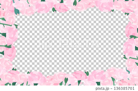 Light pink carnation transparent background frame_horizontal Light pink carnation transparent background frame_horizontal 136385701