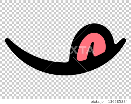 美味しいものやいたずらをイメージした舌出し笑顔の口元ベクターイラスト 136385884