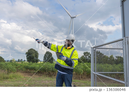Survey Team Alternative energy for future. 136386046