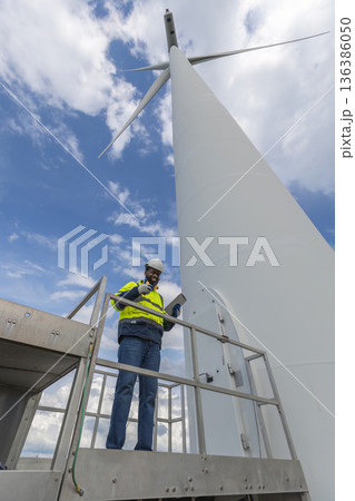 Survey Team Alternative energy for future. 136386050