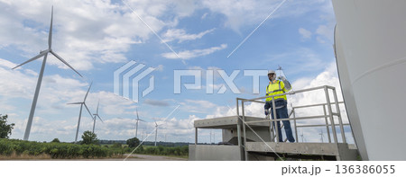 Survey Team Alternative energy for future. 136386055