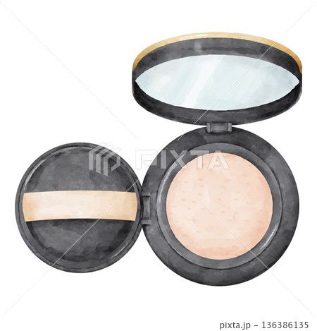 水彩画風の高級感のあるクッションファンデーション 水彩画風の高級感のあるクッションファンデーション 136386135