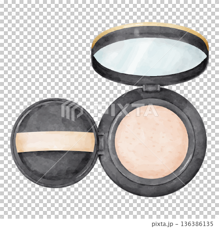 水彩画風の高級感のあるクッションファンデーション 水彩画風の高級感のあるクッションファンデーション 136386135