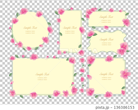 春櫻花花瓣框架 春櫻花花瓣框架 136386153