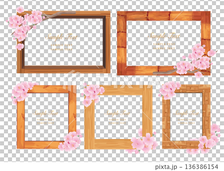 春櫻花花瓣框架 春櫻花花瓣框架 136386154