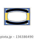 Vintage frame design Badge Label Tag background Vector Graphic element Blank Background 136386490