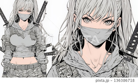 セクシーな女忍者（くノ一）