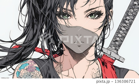 セクシーな女忍者（くノ一）