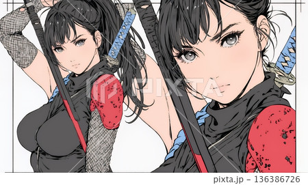 セクシーな女忍者（くノ一）