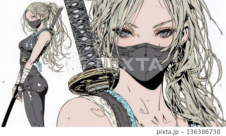 セクシーな女忍者（くノ一）