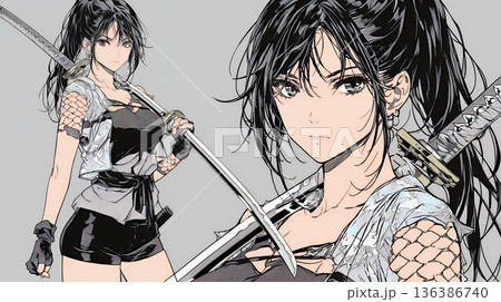 セクシーな女忍者（くノ一） 136386740