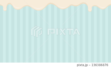 溶けたチョコレートとストライプの背景素材、ホワイト×ブルー(バレンタイン・ホワイトデー) 溶けたチョコレートとストライプの背景素材、ホワイト×ブルー(バレンタイン・ホワイトデー) 136386876