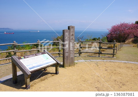 兵庫県洲本市 桜の時期の生石岬展望台 兵庫県洲本市 桜の時期の生石岬展望台 136387081