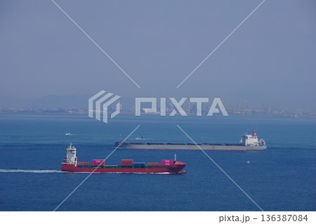 兵庫県洲本市　生石公園から和歌山市方面を望む 136387084