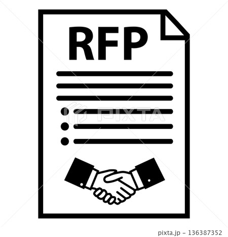 Business proposal icon. Process request submit sign. RFP symbol. flat style. Business proposal icon. Process request submit sign. RFP symbol. flat style. 136387352