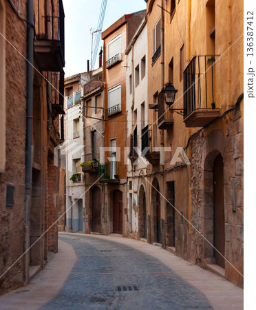 Street in the old town of Cardona, Catalonia, Spain Street in the old town of Cardona, Catalonia, Spain 136387412