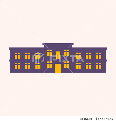 Museum building design icon. 136387485