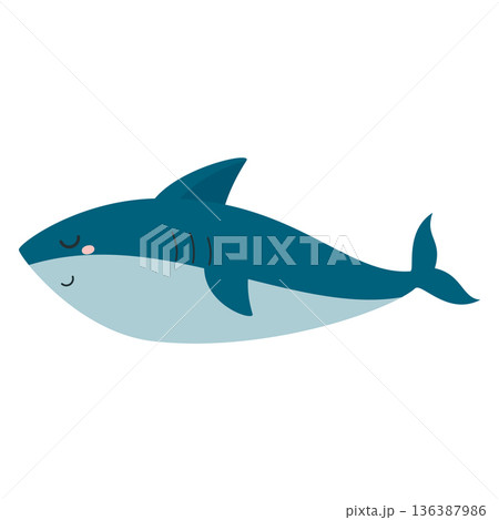 cute shark illustration cute shark illustration 136387986