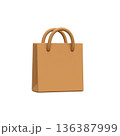 3D icon of a paper shopping bag 136387999