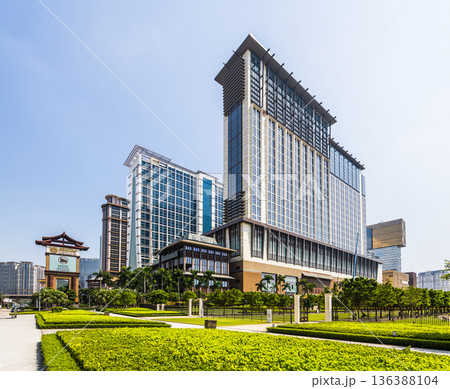 Beautiful view of Londoner is a hotel casino resort on the Cotai Strip in Macau, China. 136388104