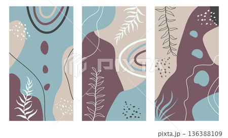 abstract posters set 136388109