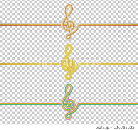 用水引紙繩製作的時尚「高音譜號」鏤空設計 136388332