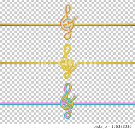用水引紙繩製作的時尚「高音譜號」鏤空設計 136388336