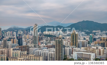 Feb 1 2026 Soft Evening Light Illuminates Dense Skyline Across Mong Kok 136388365