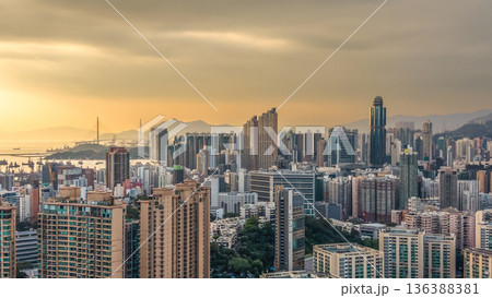 Feb 1 2026 Soft Evening Light Illuminates Dense Skyline Across Mong Kok 136388381