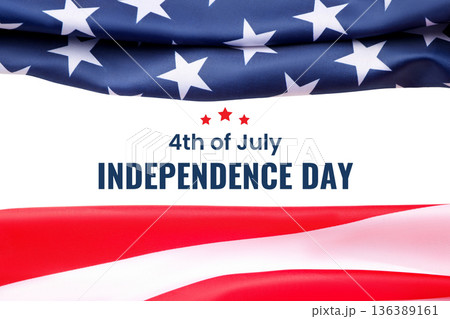 Independence Day celebration with American flag elements 136389161