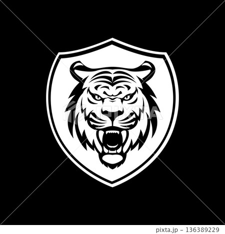 Tiger Mascot Logo Tiger Mascot Logo 136389229