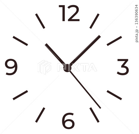 Ticking clock black icon. Arrow watch face 136390634