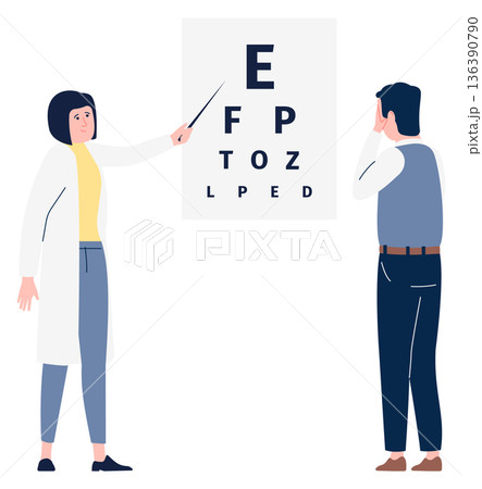 Ophthalmologist check patient vision. Eye health concept 136390790
