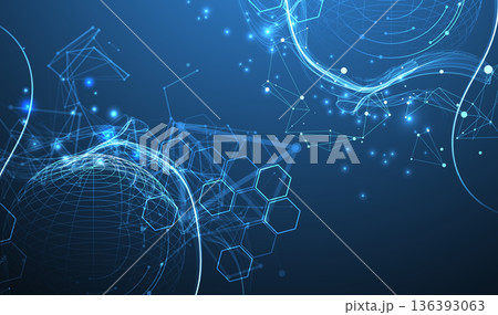 Abstract sphere background with plexus effect. 3D surface. Vector illustration. Abstract sphere background with plexus effect. 3D surface. Vector illustration. 136393063