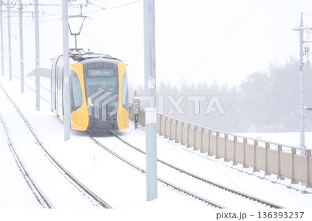 宇都宮ライトレールと真っ白な大雪 宇都宮ライトレールと真っ白な大雪 136393237