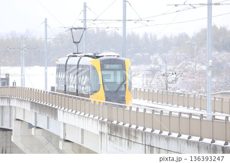 宇都宮ライトレールと真っ白な大雪 宇都宮ライトレールと真っ白な大雪 136393247