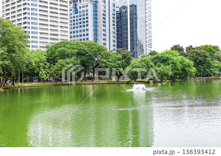 高層ビルのある都市風景【タイ・バンコク】 高層ビルのある都市風景【タイ・バンコク】 136393412
