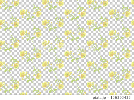 Simple rapeseed flower seamless pattern Simple rapeseed flower seamless pattern 136393433