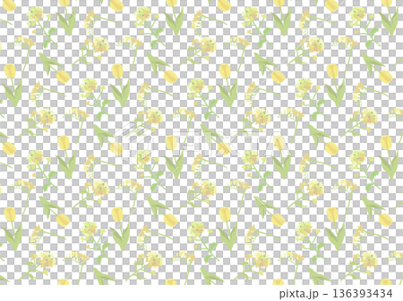 春の花のシームレスパターン 136393434