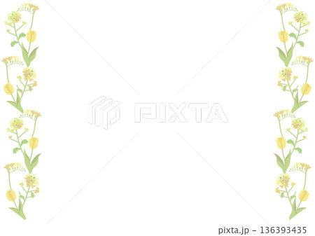 春の花のフレーム 春の花のフレーム 136393435