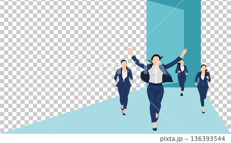 目標達成へのロードマップのイラスト	 136393544