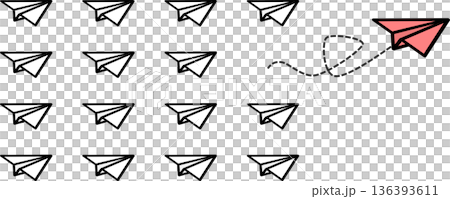 Illustration of a paper airplane that represents leadership Illustration of a paper airplane that represents leadership 136393611