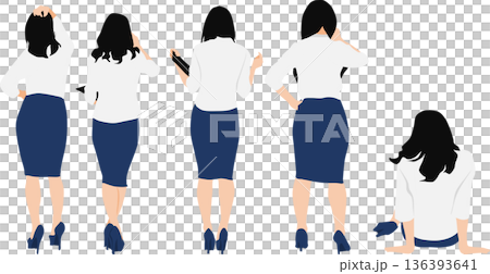 ビジネスウーマンのイラスト 136393641